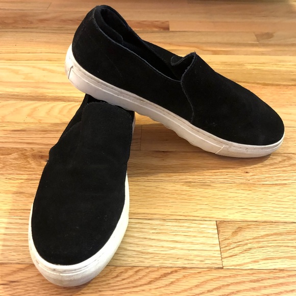 J Slides Black Suede Perrie Slip-On Sneakers - Picture 3 of 11
